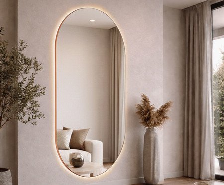 Espelho com Led Smart Doha Caramelo | Westwing