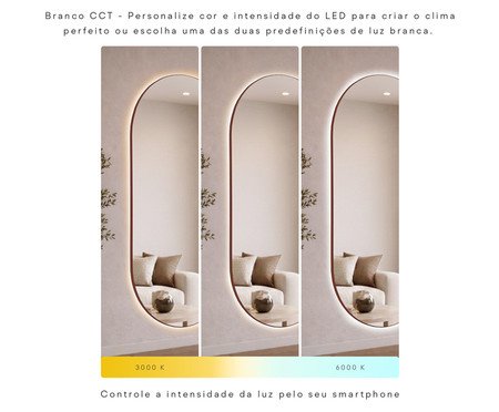 Espelho com Led Smart Doha Caramelo | Westwing