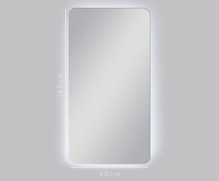 Espelho com Led Smart Jordânia Preto | Westwing