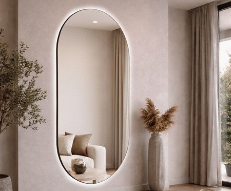 Espelho com Led Smart Doha Preto | Westwing