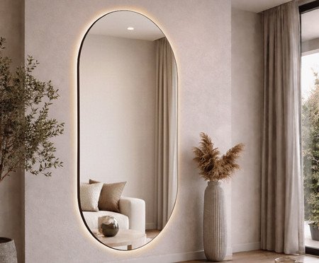 Espelho com Led Smart Doha Preto | Westwing