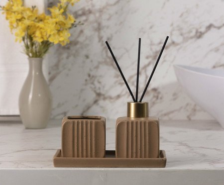 Jogo Para Banheiro Slate Marrom | Westwing