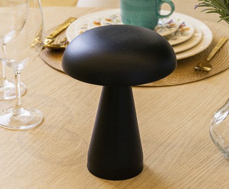 Luminária de Mesa Tons Mushroom Preta | Westwing