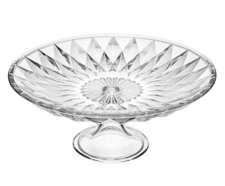 Prato Para Bolo com Pé e Tampa Diamond Cristal | Westwing