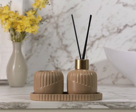 Jogo Para Banheiro Bold Marrom | Westwing