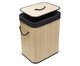 Cesto Para Lavanderia com Forro em Tecido Preto em Bambu, black | WestwingNow