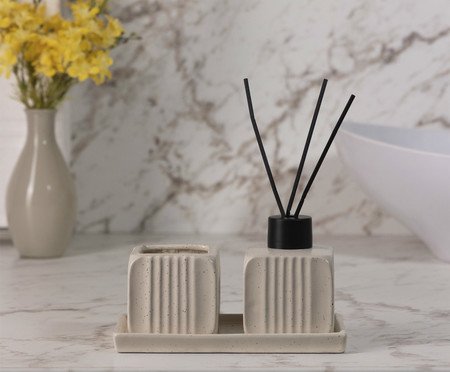 Jogo Para Banheiro Slate Creme | Westwing