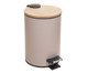 Lixeira Redonda com Tampa em Bambu, beige | WestwingNow