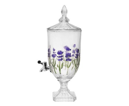 Suqueira com Pé e Tampa Lavanda Hand Painting | Westwing