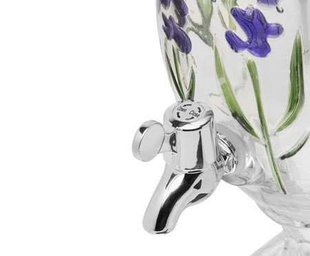 Suqueira com Pé e Tampa Lavanda Hand Painting | Westwing