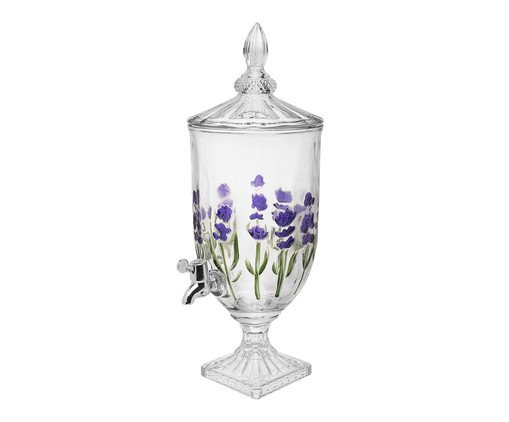 Suqueira com Pé e Tampa Lavanda Hand Painting, transparent | WestwingNow
