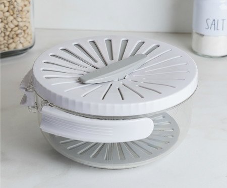 Cesta de Drenagem com Cabo Dobrável Branca | Westwing
