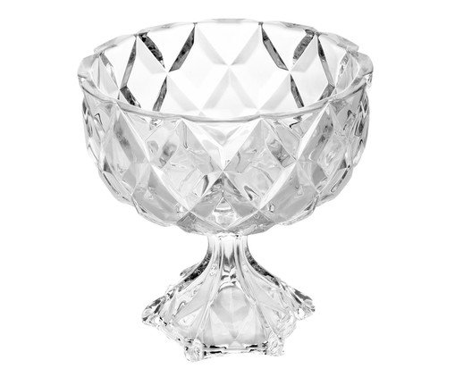 Centro de Mesa Petit Deli Diamond com Pé Cristal, transparent | WestwingNow