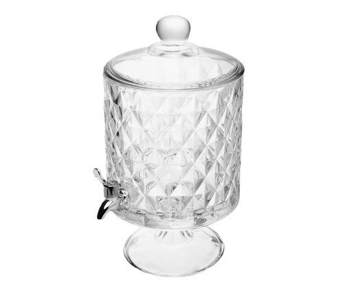 Suqueira Bold com Pé e Tampa Diamond, transparent | WestwingNow