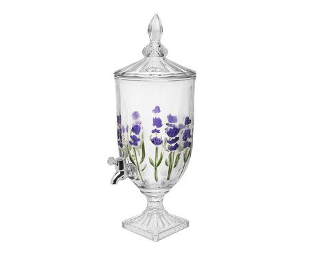 Suqueira com Pé e Tampa Lavanda Hand Painting | Westwing