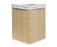 CAIU_Cesto Para Lavanderia com Tampa Triangular Branco em Bambu, white | WestwingNow