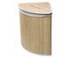 CAIU_Cesto Para Lavanderia com Tampa Triangular Branco em Bambu, white | WestwingNow