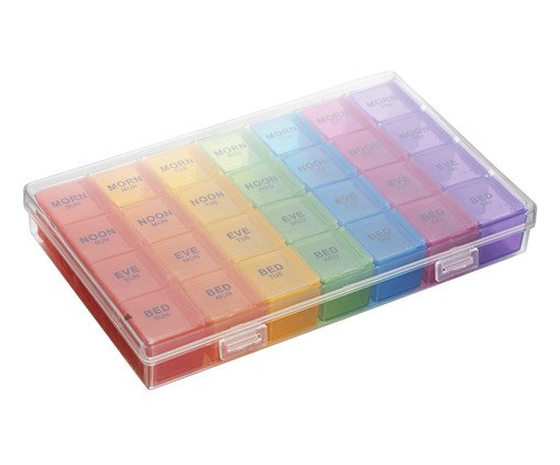 Porta-Comprimidos Semanal Diário Colorido, multicolor | WestwingNow