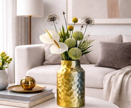 Vaso Industrial Chic Prata E Dourado | Westwing