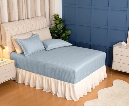 Jogo de Cobre-Leito Bicama Plaza Azul Claro | Westwing