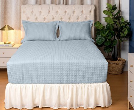 Jogo de Cobre-Leito Bicama Plaza Azul Claro | Westwing