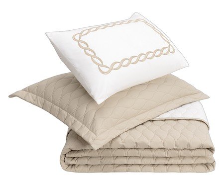 Jogo de Cobre-Leito Coordenado Francis Bege 200 Fios | Westwing