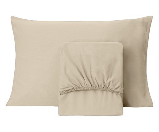 Jogo de Lençol Alure Washed Bege, beige | WestwingNow