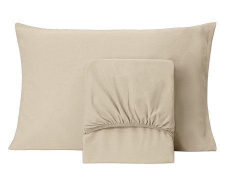 Jogo de Lençol Alure Washed Bege | Westwing