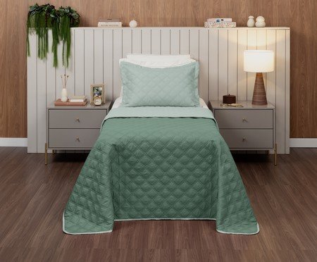 Jogo de Cobre-Leito Nuance Dupla Face Verde Malva Verde Floresta | Westwing