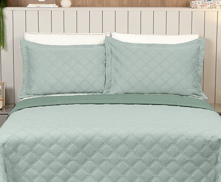 Jogo de Cobre-Leito Nuance Dupla Face Verde Malva Verde Floresta | Westwing