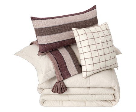 Jogo de Cobre-Leito Coordenado Milazo Linho Rose | Westwing