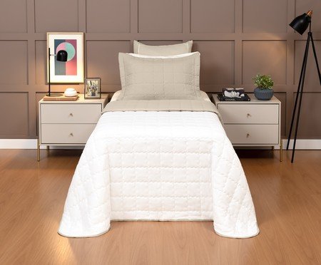 Jogo de Cobre-Leito Alure Washed Bege Palha | Westwing