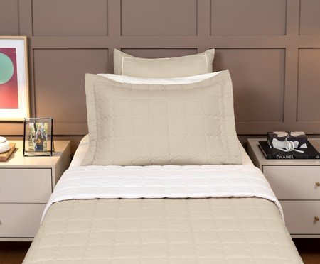 Jogo de Cobre-Leito Alure Washed Bege Palha | Westwing