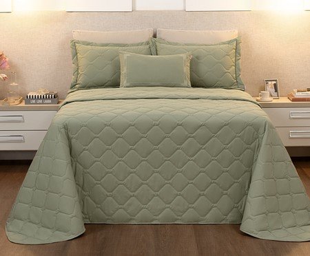 Jogo de Cobre-Leito Coordenado Madrid Verde Salvia 200 Fios | Westwing