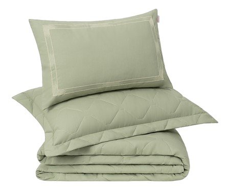 Jogo de Cobre-Leito Coordenado Madrid Verde Salvia 200 Fios | Westwing