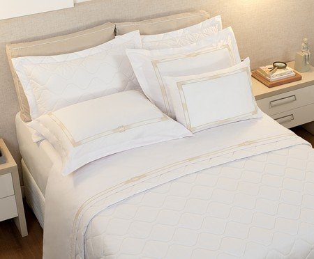 Jogo de Cobre-Leito Coordenado Madrid Branco 200 Fios | Westwing