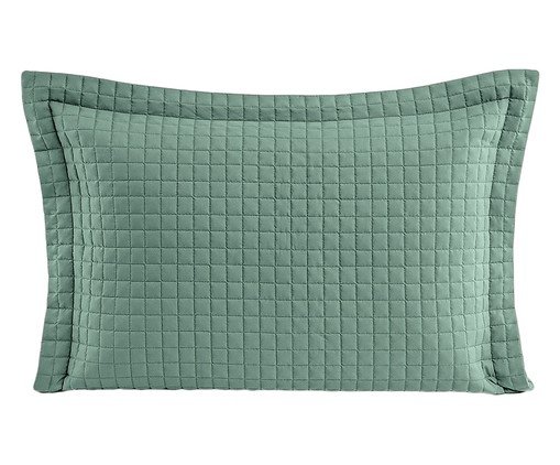 Porta-Travesseiro Plaza Matelado com Abas Verde Floresta I, green | WestwingNow