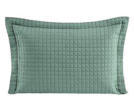 Porta-Travesseiro Plaza Matelado com Abas Verde Floresta I | Westwing