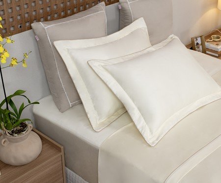 Jogo de Lençol Theodora Palha 400 Fios | Westwing