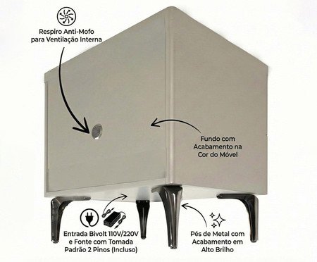 Mesa de Cabeceira Inteligente Smart Deluxe | Westwing