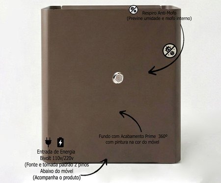 Mesa de Cabeceira Inteligente Smart Innovare Capuccino | Westwing