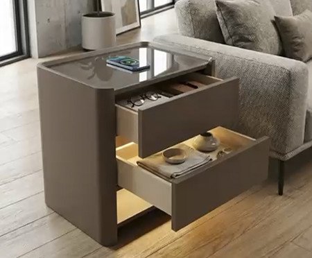 Mesa de Cabeceira Inteligente Smart Innovare Capuccino | Westwing