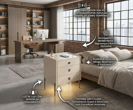 Mesa de Cabeceira Inteligente Pro - Max | Westwing