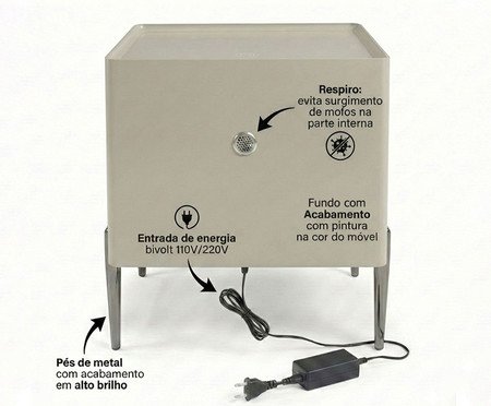 Mesa de Cabeceira Inteligente Smart Orion Vainilla | Westwing