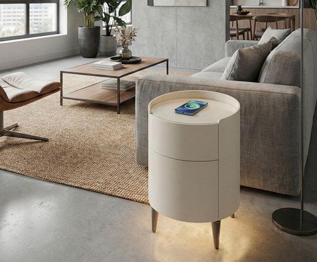 Mesa de Cabeceira Inteligente Smart Illusion Vainilla | Westwing