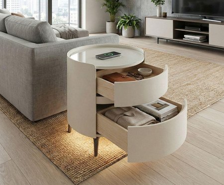 Mesa de Cabeceira Inteligente Smart Illusion Vainilla | Westwing