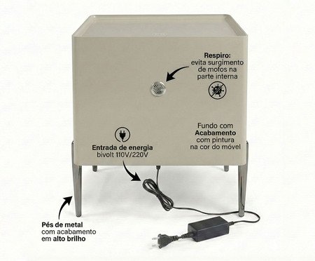 Mesa de Cabeceira Inteligente Smart Premium | Westwing