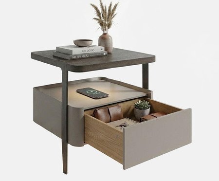 Mesa de Cabeceira Inteligente Smart Clean Cromio | Westwing