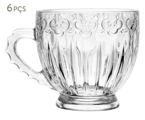 Jogo de Xícaras em Cristal para Chá Fruit, transparent | WestwingNow