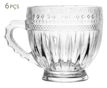 Jogo de Xícaras em Cristal para Chá Linea | Westwing